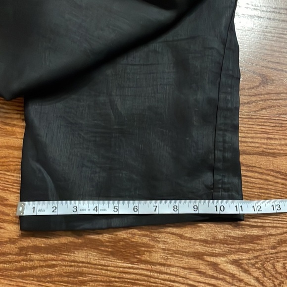 DKNY Lined LINEN wide leg BERMUDA shorts Black size Small - Picture 12 of 12